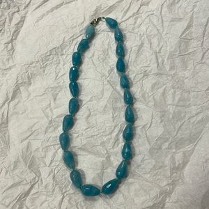 Teal beaded necklace